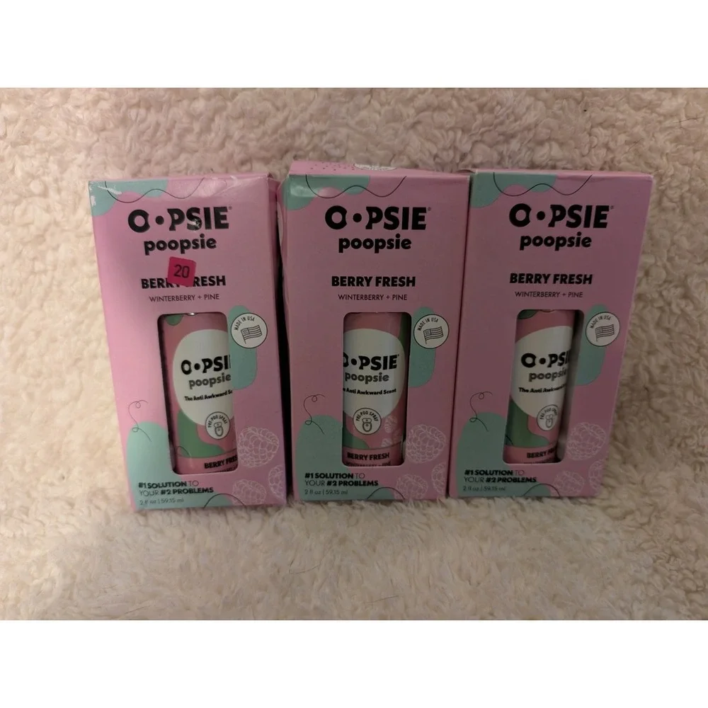 3- Oopsie Poopsie Bathroom Spray Eliminate Poop Smell Deodorizer Flower Citrus
